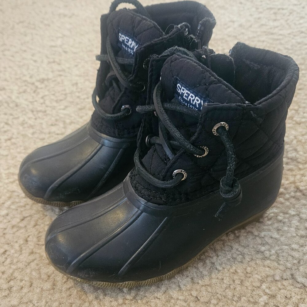 Sperry Black girl toddler boots